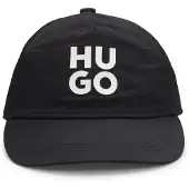 HUGO Kinderpet van gekreukeld materiaal met tweedelig logo Maat 54