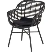 Hartman Cecilia dining tuinstoel aluminium/riet zonder kussen 2 stuks