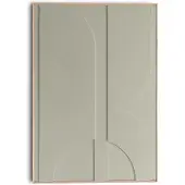 Reinders - Mars Relief Art Schilderij 100 x 70 cm - Sage Green