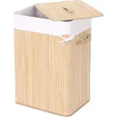 MCW Wasmand -C21, Wasbox Wasbox Wasbox, bamboe 61x43x32cm 70l ~ natuurlijke kleur