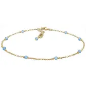 Elli Voetsieraden lichtblauw / goud