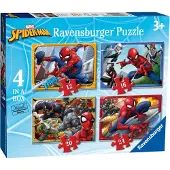 Ravensburger puzzel Spiderman - Vier puzzels 12+16+20+24 stukjes - kinderpuzzel