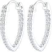Elli Oorbellen zilver / transparant