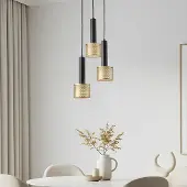 LumenXL Moderne hanglamp met honingraat design, 3-lichts - Aur