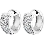 Elli - Elli Oorbellen Dames creolen Elegant met kristallen in 925 Sterling Zilver verguld Oorringen