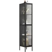 VCM Stalen vitrinekast Glazen vitrinekast Staande vitrinekast 160x30x35 Floka XL Stalen vitrinekast Glazen vitrinekast Staande vitrinekast 160x30x35 Floka XL