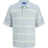 Jack & Jones Trui 'JORSUMMER' lichtblauw / wit