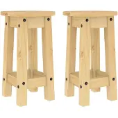 vidaXL 3-delige Barset massief grenenhout