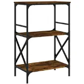 vidaXL Boekenkast 3-laags 59x35x90,5 cm bewerkt hout gerookt eiken