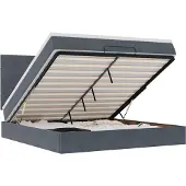 vidaXL Ottoman bed met matrassen en LED's 180x200cm fluweel