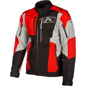 KLIM Dakar, stoffen jas ,zwart/lichtgrijs/rood ,M
