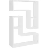 vidaXL Wandschappen 2 st 50x15x50 cm bewerkt hout wit