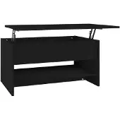 vidaXL Salontafel 80x50x40 cm bewerkt hout zwart