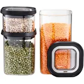 GEFU PANTRY Voorraadbussenset – 3-delig – Borosilicaatglas – 400 ml, 900 ml en 1400 ml
