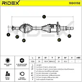 RIDEX 13D0132 Aandrijfas