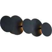QAZQA Moderne wandlamp zwart incl. LED 3-staps dimbaar 5-lichts - Sunrise