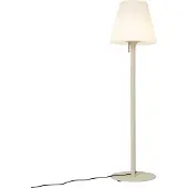QAZQA Moderne buiten vloerlamp beige met witte kap IP44 - Big Virginia