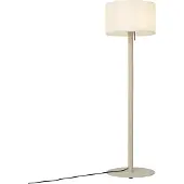 QAZQA Scandinavische buiten vloerlamp beige met witte kap IP44 - Mississippi