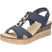 Rieker Sandalen met plateauzool en elastieken – Namur