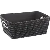 Wenko Opbergmandje Chromo 28 X 19,5 X 12 Cm Polyurethaan Zwart