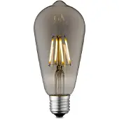 Home Sweet Home Edison Vintage LED filament lichtbron Drop - Rook - ST64 Deco - Retro LED lamp - 6.4/6.4/14cm - geschikt voor E27 fitting - Dimbaar - 4W 150lm 1800K - warm wit licht