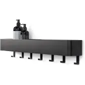 Spinder Design Multi 7 Wandkapstok H 13 cm - Zwart