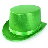 Partyxplosion Hoge hoed metallic groen (groen)