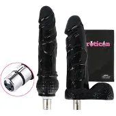 Eroticon Accessoires voor dildo's - - Tyrone Black - Set van 2 - 17,5 cm en 20 cm - Compatibel met 3XLR