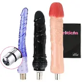 Eroticon Long Pecker Package Bundel - 3 opzetstukken - Voor op Seksmachine - Lange dildo's - Veel goedkoper dan per stuk - 3XLR opzetstuk