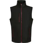 Regatta Heren Navigate Softshell 2-laags bodywarmer (Zwart/Klassiek Rood)