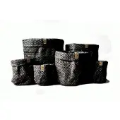 Sizo Knitted Paper Bag zwart Ø 30 cm