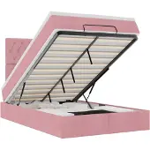 vidaXL Ottoman bed met matrassen en LED's 120x190cm fluweel