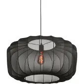 Anne Lighting - hanglamp - Sable - zwart - linnen metaal - Ø 60cm - E27 - 4193ZW