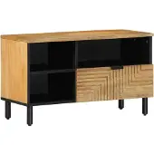 vidaXL Tv-meubel 80x33x46 cm massief mangohout bruin