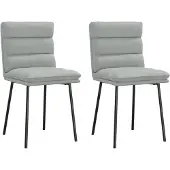 vidaXL Eetkamerstoelen 2 st fluweel lichtgrijs