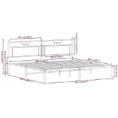vidaXL Bedframe zonder matras, bruin, eikenlook, 200x200 cm
