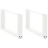 vidaXL Salontafelpoten 2 st U-vormig 60x(30-31) cm staal wit
