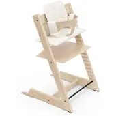 Stokke Tripp Trapp-kinderstoel (Natural) met kussen OCS (Wheat Cream) - Inclusief Tripp Trapp-stoel, babyset 2 voor kinderen van 6-36 maanden