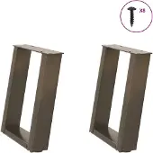 vidaXL Salontafelpoten 2 st U-vormig 28x(42-43) cm staal naturel