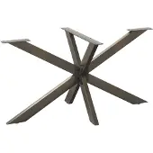 vidaXL Eettafelpoot spider vorm 150x78x(72-73) cm staal naturel