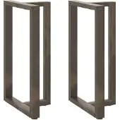vidaXL Bartafelpoten 2 st T-vormig 60x35x(100-101) cm staal naturel