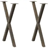 vidaXL Eettafelpoten 2 st X-vormig 50x(72-73) cm staal naturel
