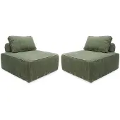 Sweeek Fauteuils corduroy 1 zitplaats (set van 2) Groen