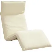 vidaXL Ligstoel inklapbaar 175x54x8,5 cm Oxford stof crème