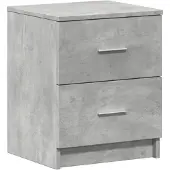 vidaXL Nachtkastje met 2 lades 40x36x50 cm betongrijs