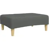 vidaXL Voetenbank 77x55x31 cm stof donkergrijs
