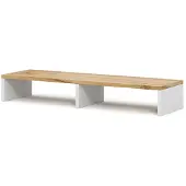 Vicco Tomy monitorstandaard – 80 x 12 cm Eik wit/goud