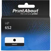 PrintAbout Huismerk HP 652 (HF6V25AEPA (nr. 652)) Inktcartridge Zwart