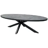 Oosterik Home Foxton dining tafel ovaal midnight grey 241 x 116 cm