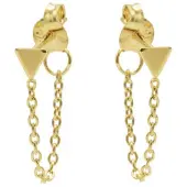 Karma oorbel Chain Triangle goud M1415